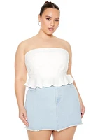 Plus Flounce Tube Top