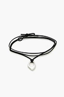 Faux Suede Cord O-Ring Necklace