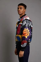 Unisex NBA Patchwork Bomber Jacket