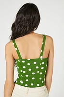 Polka Dot Seamed Bodysuit