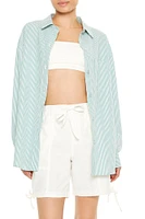 Linen-Blend Drawstring Shorts