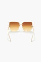 Rimless Square Frame Sunglasses