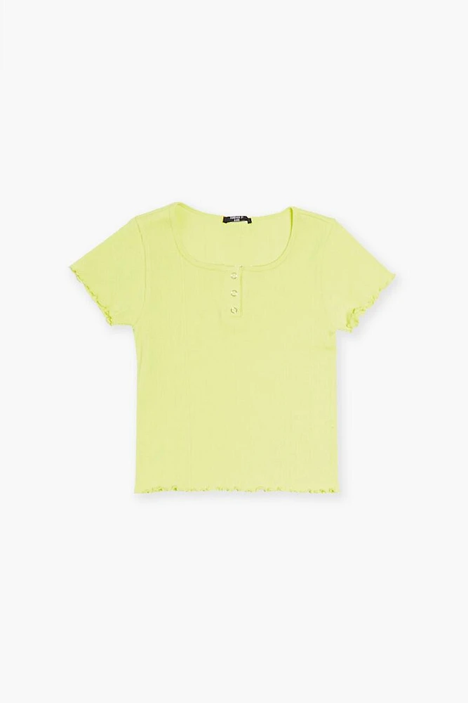 Girls Seamless Henley Top (Kids)