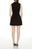 Sleeveless Button-Front Mini Dress