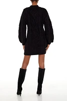 Cable Knit Sweater Mini Dress