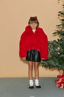 Girls Disney Mickey Mouse Faux Fur Jacket (Kids)