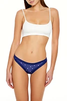 Lace-Trim Heart Bikini Panties