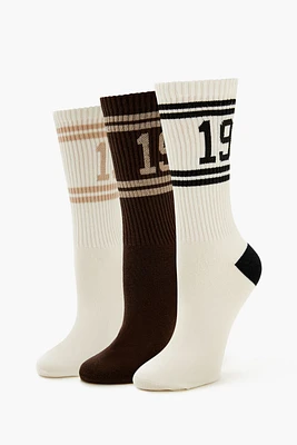 Men 1984 Graphic Crew Socks Set - 3 pack