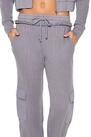 Mid-Rise Thermal Pajama Cargo Pants