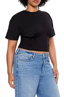 Plus Cropped Bustier Tee