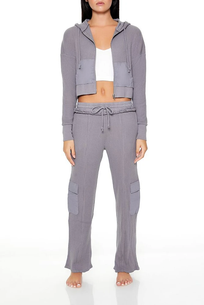 Mid-Rise Thermal Pajama Cargo Pants