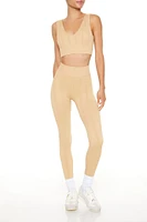 Seamless Cable Knit Sports Bra