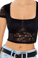 Lace Bustier Crop Top