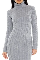 Cable Knit Midi Sweater Dress