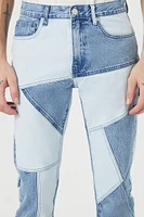 Slim-Fit Patchwork Jeans