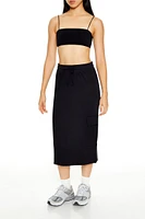 Fleece Cargo Midi Skirt