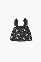 Girls Cupid Print Ruffle-Strap Top (Kids)