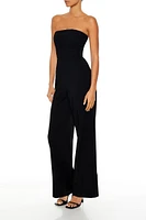 Lace-Up Strapless Jumpsuit