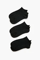 Ruffle-Trim Ankle Socks Set - 3 pack