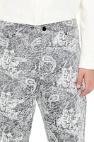 Abstract Paisley Straight Pants