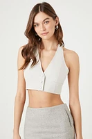 Plunging Halter Crop Top