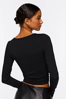 Ruched Long-Sleeve Tee