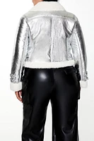 Plus Metallic Moto Jacket