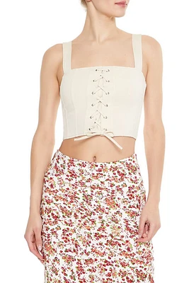 Lace-Up Crop Top