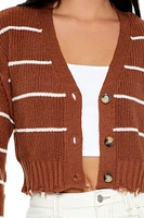 Pinstriped Cardigan Sweater