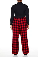 Plus Flannel Plaid Pajama Pants