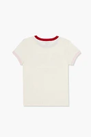 Girls Paris Love Ringer Tee (Kids)