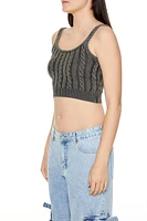 Cable Knit Cropped Cami