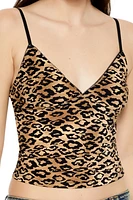 Leopard Print Cropped Cami