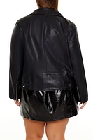 Plus Faux Leather Moto Jacket