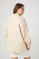 Plus Button-Front Shacket