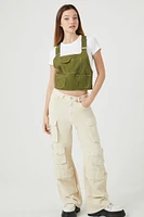 Twill Overall Crop Top