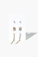 Faux Gem & Rhinestone Earring Set