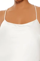 Plus Satin Maxi Dress