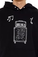 Music Graphic Drop-Sleeve Hoodie