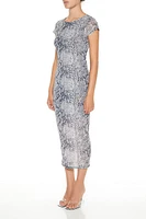 Snake Print Bodycon Midi Dress