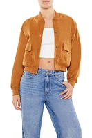 Button-Front Bomber Jacket