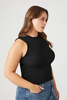 Plus Sweater-Knit Sleeveless Top