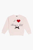 Girls I Heart Being A Girl Pullover (Kids)