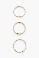 Hammered Bangle Bracelet Set