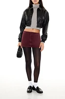 Velvet Mini Skirt