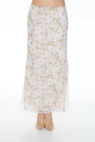 Floral Crop Top & Maxi Skirt Set