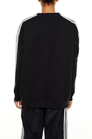 Striped-Trim Fleece Pullover