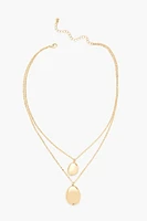 Layered Round Pendant Necklace