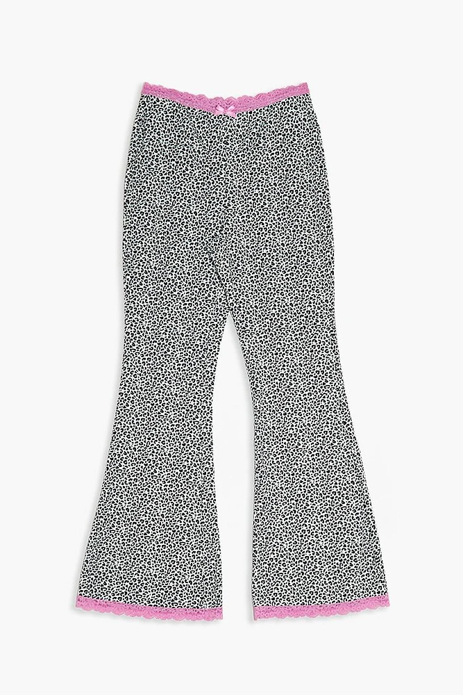 Girls Leopard Flare Pants (Kids)