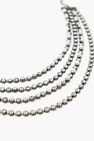 Layered Faux Pearl Choker Necklace